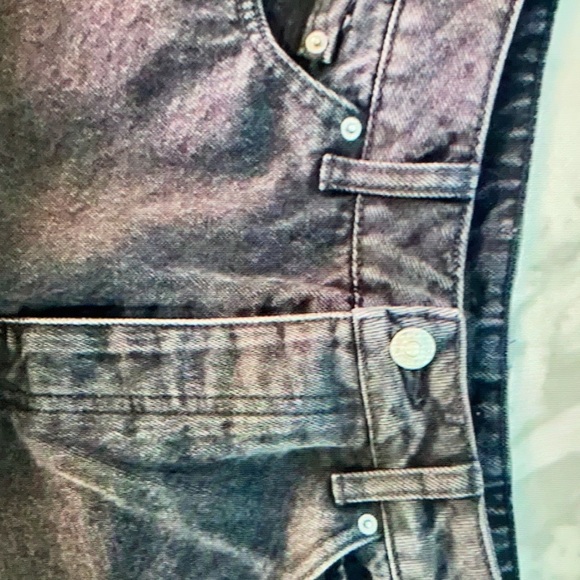 Forever 21 black high waisted cuffed denim shorts - Picture 3 of 5